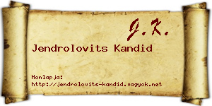 Jendrolovits Kandid névjegykártya
